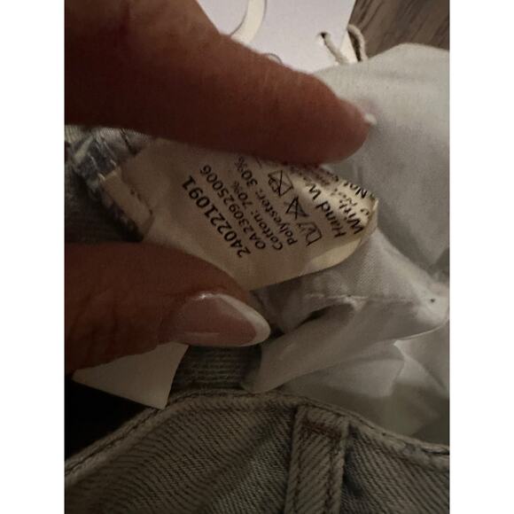 Commense Women's XSmall Light Wash Blue Wide Leg High Rise Denim Jeans - Picture 15 of 15